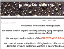 Tablet Screenshot of hurricaneroofing.co.uk
